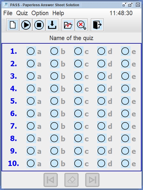 five choice quiz